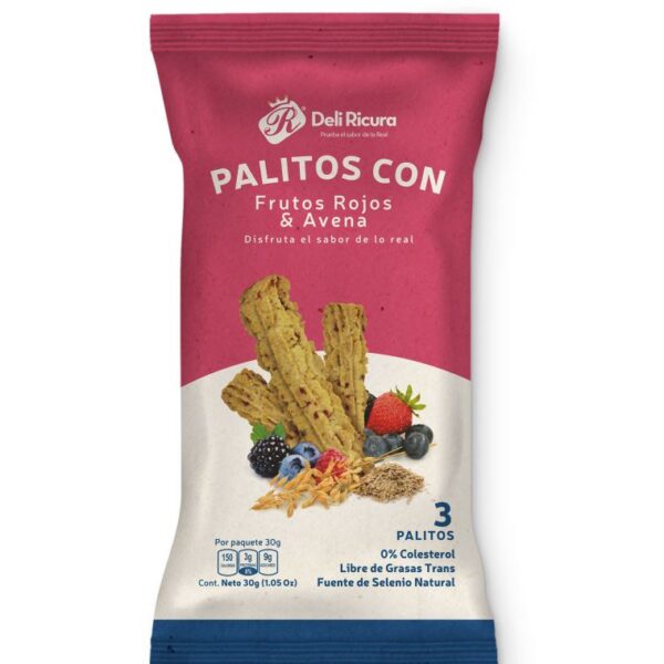 Palitos con Avena y Frutos Rojos