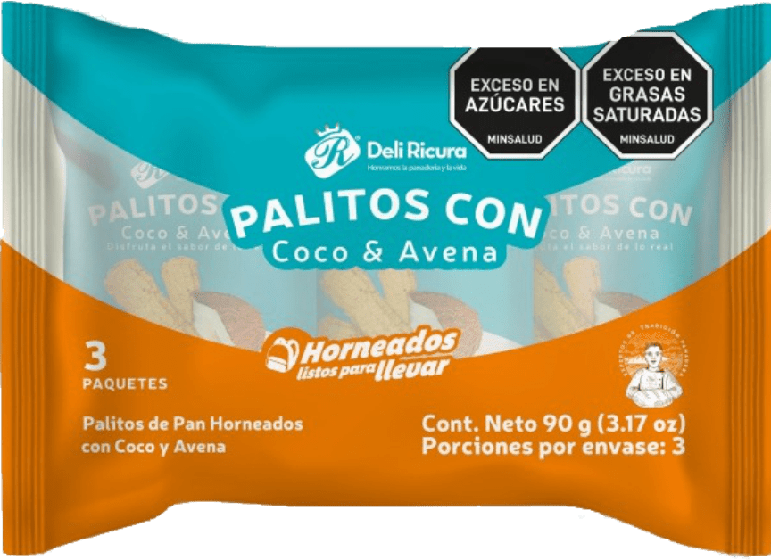 snack Palitos con avena y coco