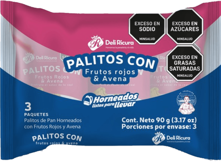 snack Palitos con avena y frutos rojos