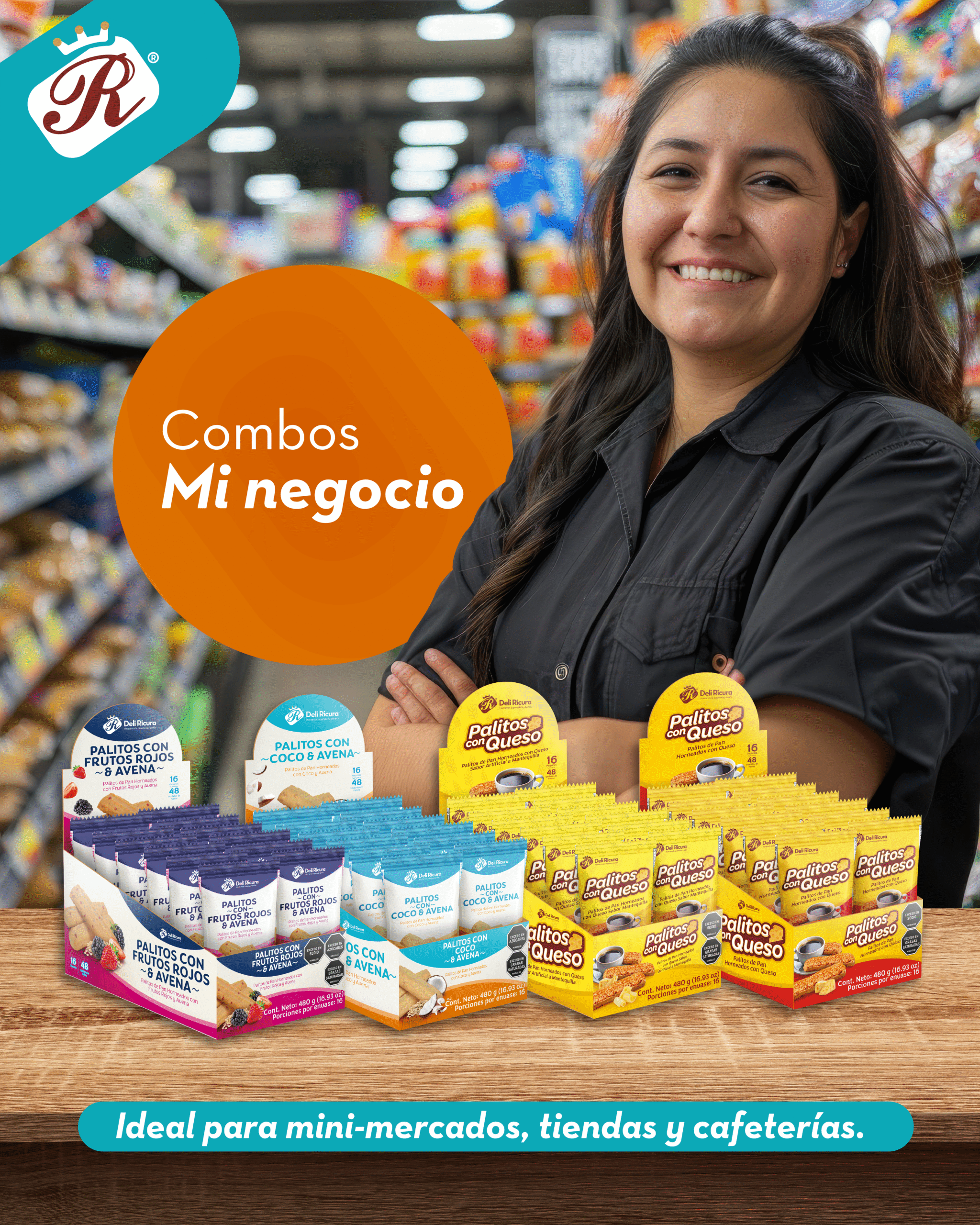 combos deliricura para tiendas, minimercados, negocios y cafeterias